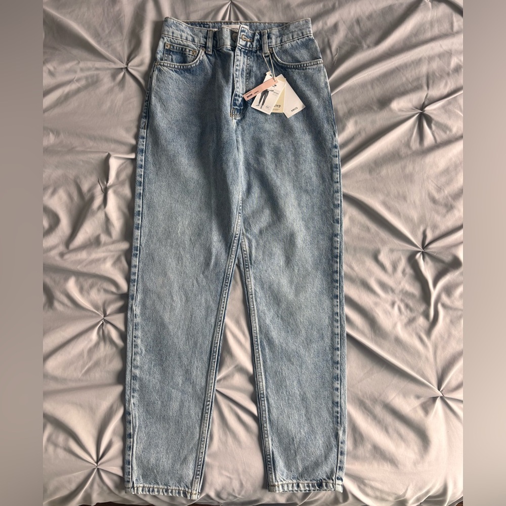 Mango MNG Denim Mom High Waisted Ankle Jeans Size 2 NWT